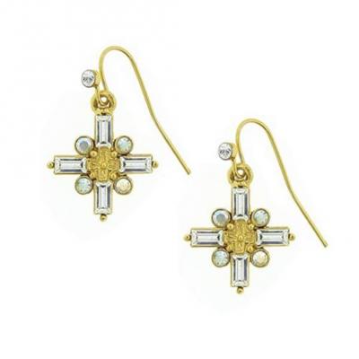 gold crystal cross earrings.JPG